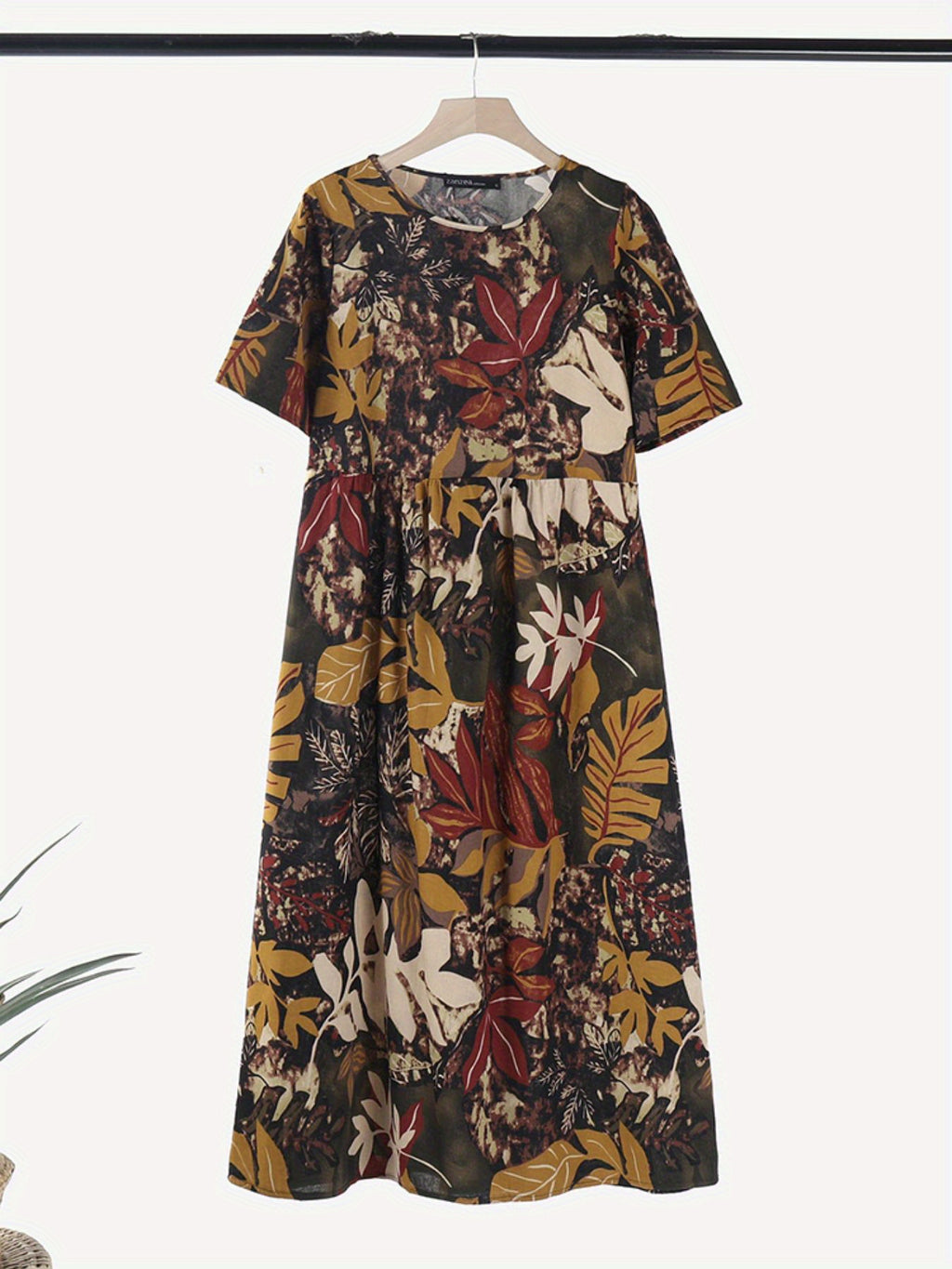 SAIDE™ | S2 PLUS SIZE FLORAL MAXI DRESS - ELEGANT A-LINE VACATION DRESS
