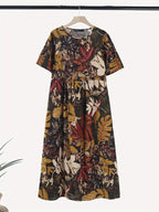 SAIDE™ | S2 PLUS SIZE FLORAL MAXI DRESS - ELEGANT A-LINE VACATION DRESS