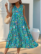 SAIDE™ | S1 SLEEVELESS BOHEMIAN TASSEL DRESS WITH TIE-DYE PRINT