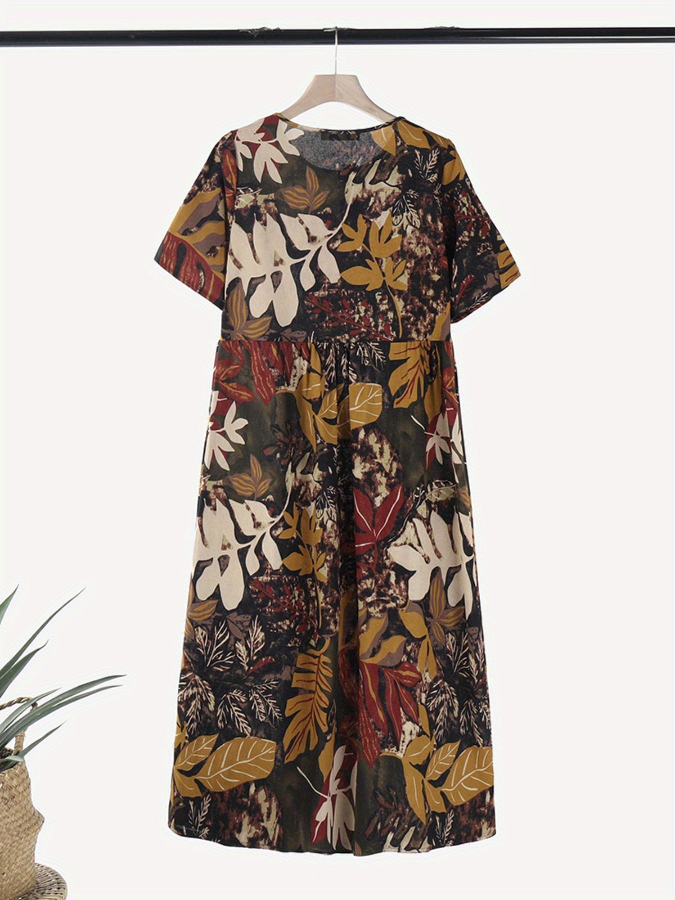 SAIDE™ | S2 PLUS SIZE FLORAL MAXI DRESS - ELEGANT A-LINE VACATION DRESS