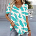 SAIDE™ | S130 TEE - 3D BUTTERFLY PRINT V-NECK T-SHIRT