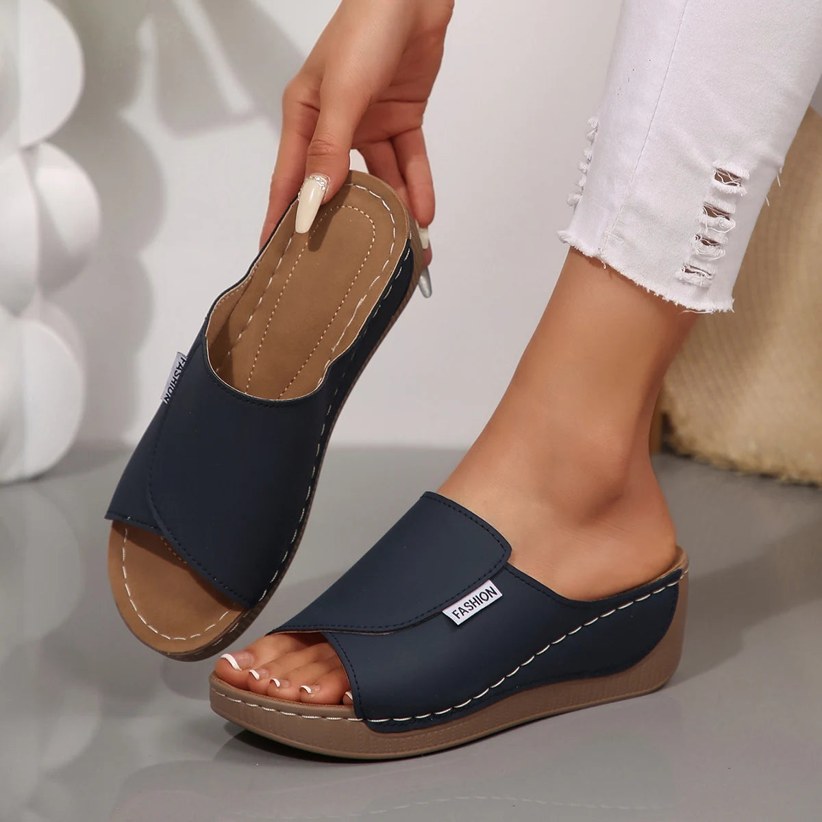 SAIDE™ | S60 SLIPPERS - SUMMER SOFT PLATFORM WEDGE FLIP FLOPS