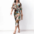 SAIDE™ | S70 DRESS - SUMMER CASUAL SOLID V-NECK SHORT SLEEVE MAXI DRESS