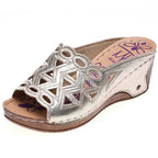 SAIDE™ | S132 SANDALS - HOLLOW OUT WEDGE SLIP-ON SANDALS