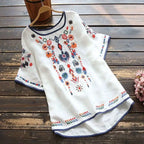 SAIDE™ | S122 SHIRT - EMBROIDERED COTTON CASUAL BLOUSE