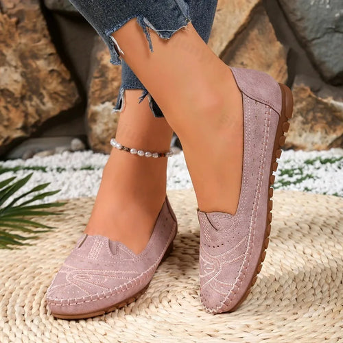 SAIDE™ | S104 SHOES - RETRO ROUND TOE SOFT FLAT LOAFERS