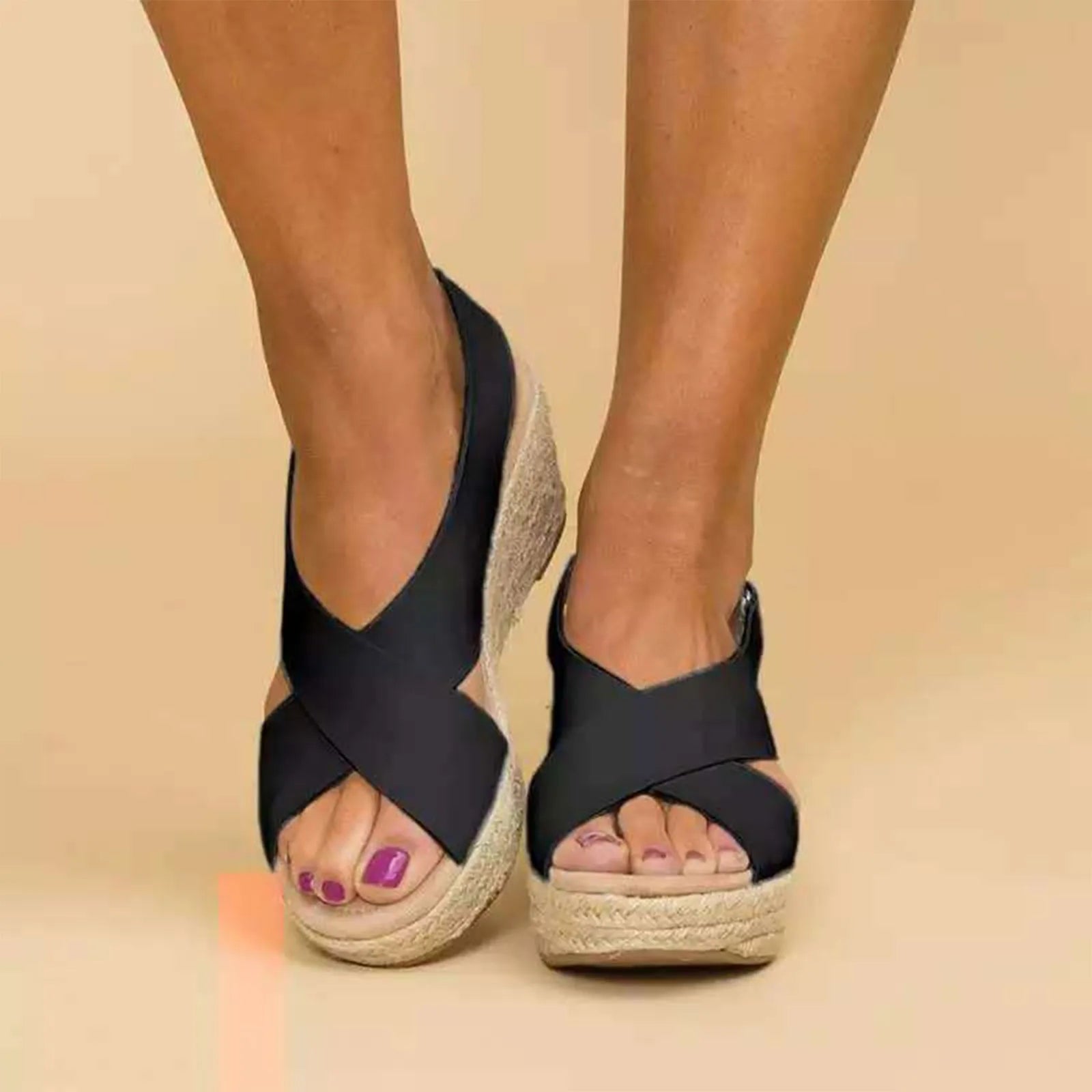 SAIDE™ | S158 SANDALS - MINIMALIST WEDGE PLATFORM SANDALS