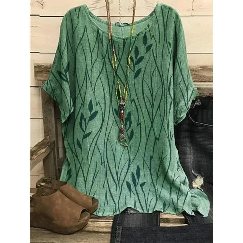 SAIDE™ | S128 BLOUSE - FLORAL PRINT BATWING SLEEVE BLOUSE