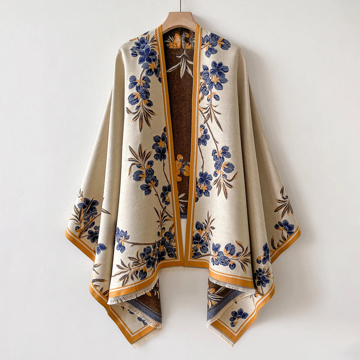 SAIDE™ | S154 SCARF - AUTUMN WINTER FLORAL CASHMERE SHAWL