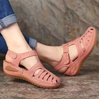 SAIDE™ | S33 SANDALS - STRAPPY BACK BUCKLE WEDGE SANDALS