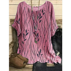 SAIDE™ | S128 BLOUSE - FLORAL PRINT BATWING SLEEVE BLOUSE