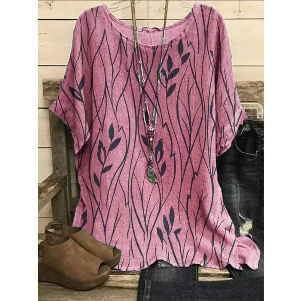 SAIDE™ | S128 BLOUSE - FLORAL PRINT BATWING SLEEVE BLOUSE
