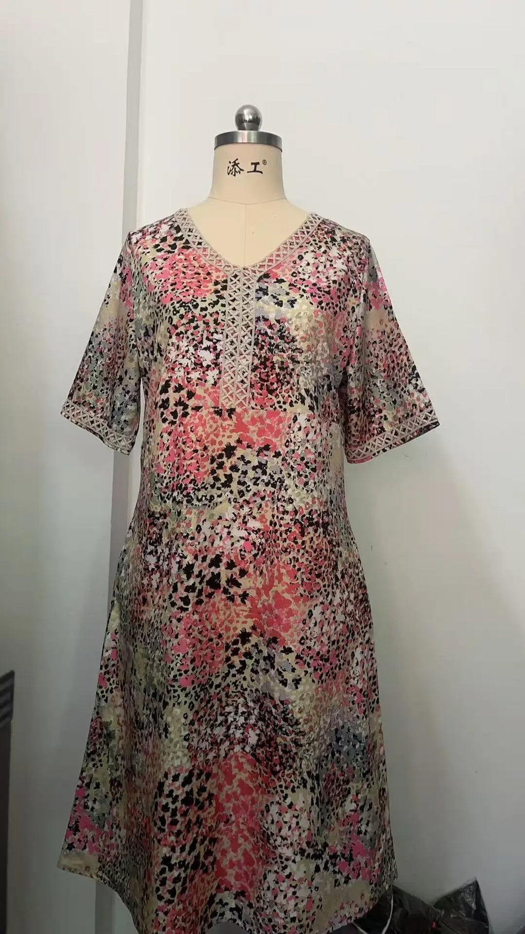 SAIDE™ | S8 DRESS - FLORAL V-NECK EMBROIDERED LACE DRESS