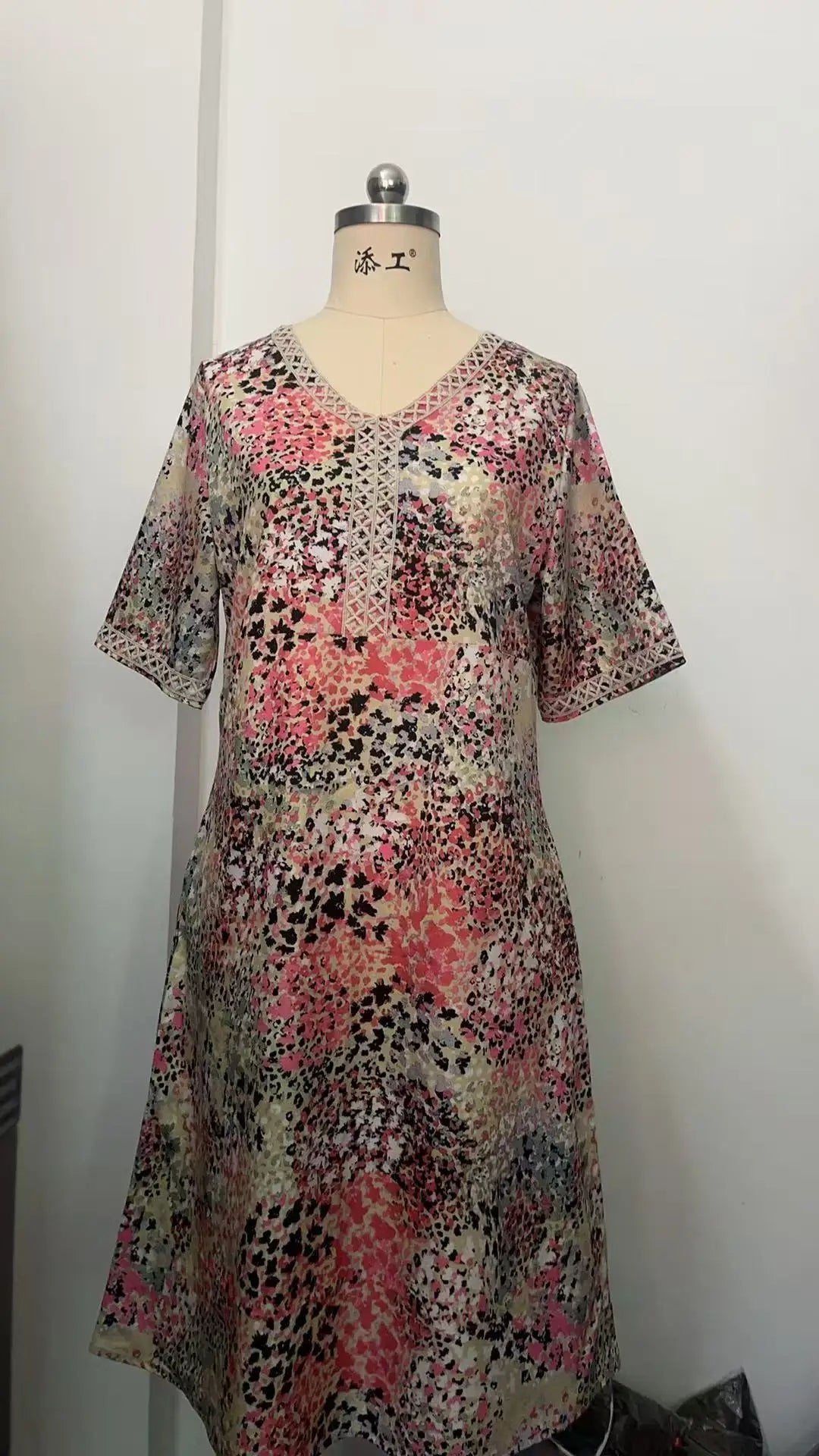 SAIDE™ | S8 DRESS - FLORAL V-NECK EMBROIDERED LACE DRESS