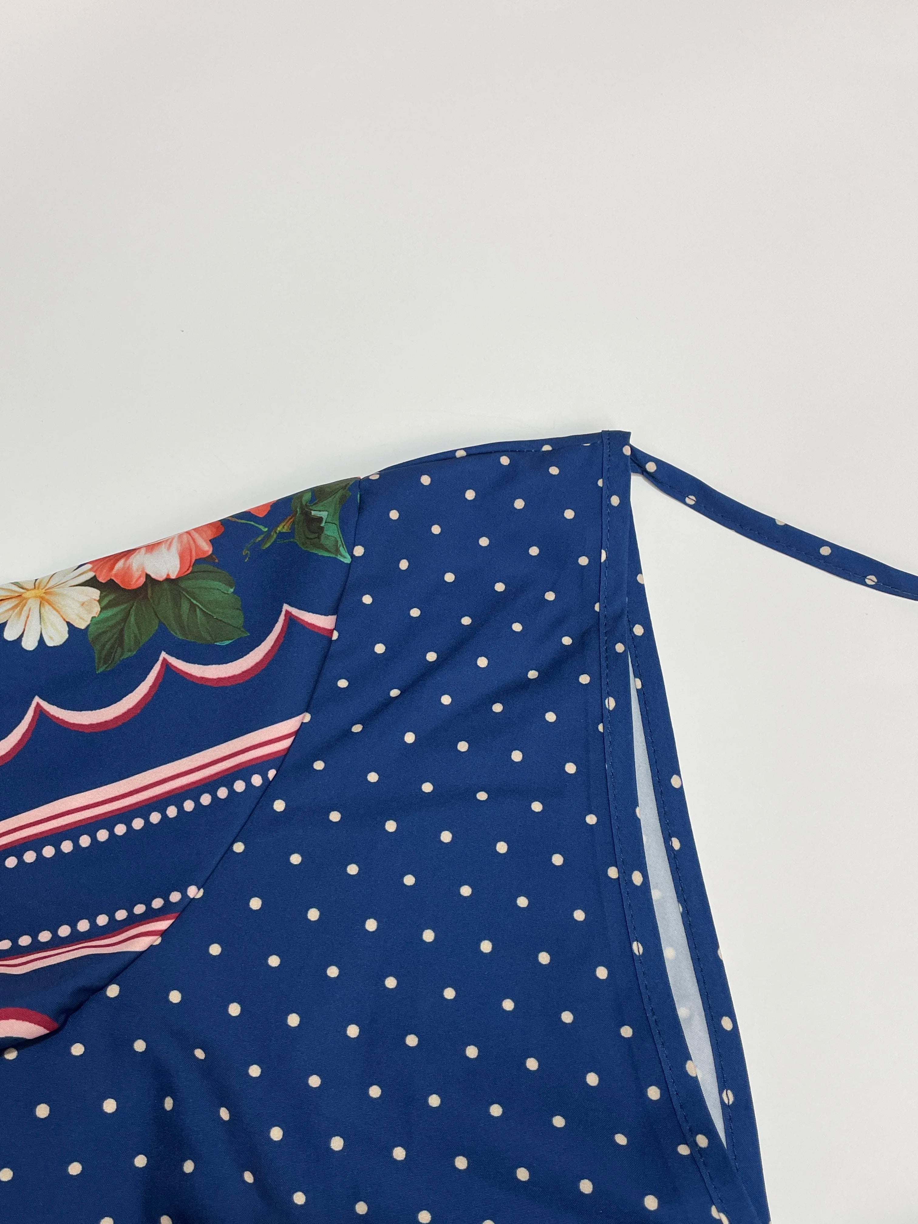 SAIDE™ | S67 DRESS - DEEP V-NECK LONG SLEEVE FLORAL A-LINE DRESS