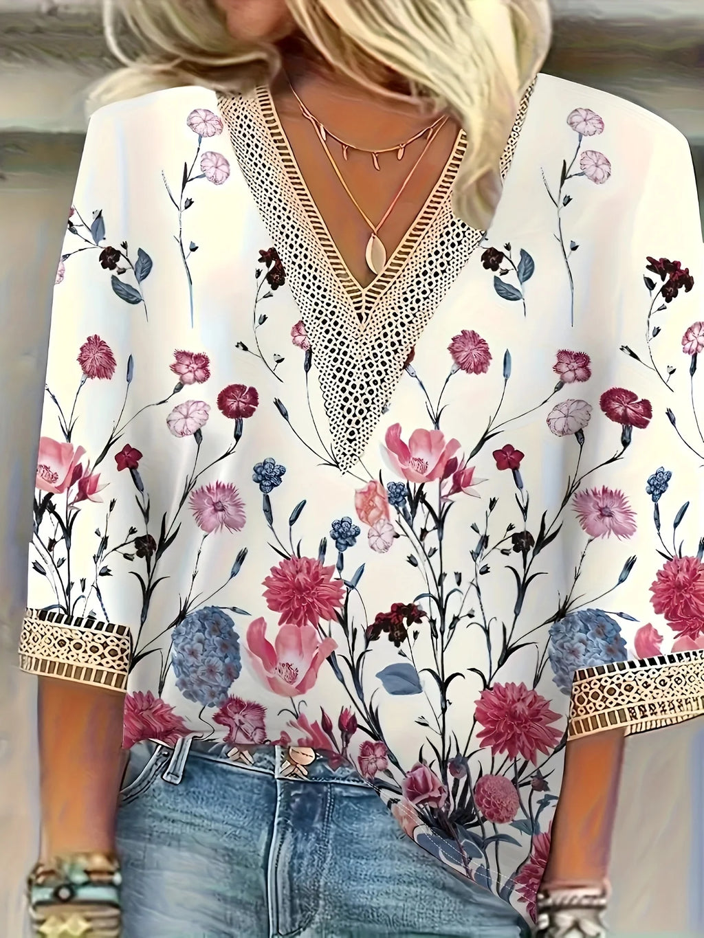 SAIDE™ | S161 SHIRT - ELEGANT FLORAL LOOSE BLOUSE