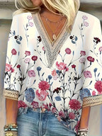 SAIDE™ | S161 SHIRT - ELEGANT FLORAL LOOSE BLOUSE