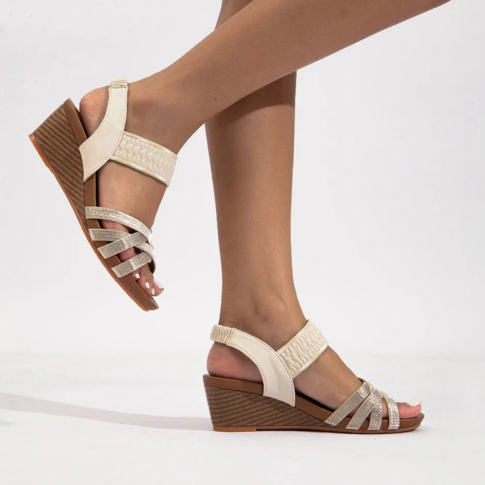 SAIDE™ | S54 SANDALS - ROME FASHION WOVEN WEDGE SANDALS