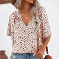 SAIDE™ | S111 TOP - PLUS SIZE ALL-OVER PRINTED STAND-UP COLLAR SHIRT