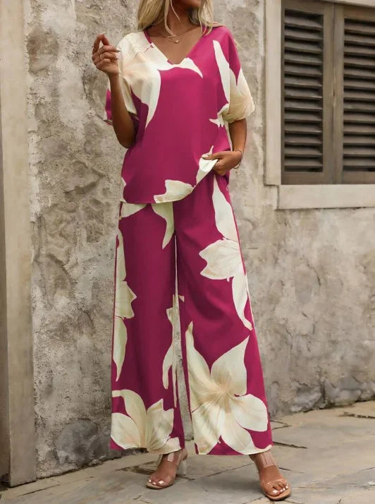 SAIDE™ | S9 TWO PIECE SET - BATWING SLEEVE TOP AND PANTS