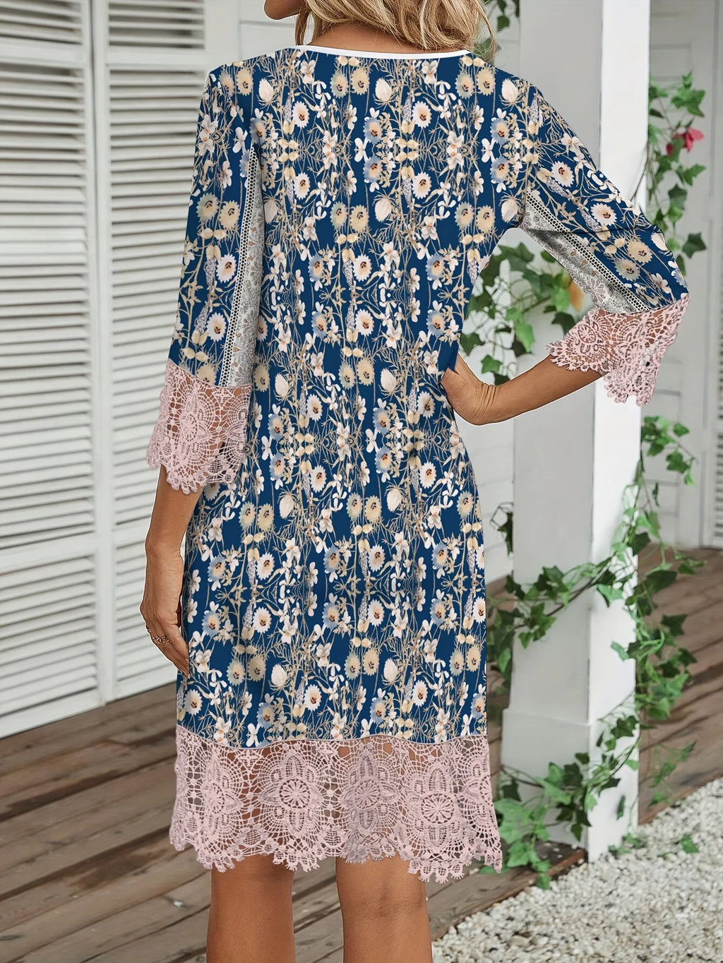 SAIDE™ | S120 DRESS - ELEGANT PRINTED A-LINE KNEE-LENGTH DRESS