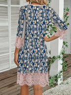 SAIDE™ | S120 DRESS - ELEGANT PRINTED A-LINE KNEE-LENGTH DRESS
