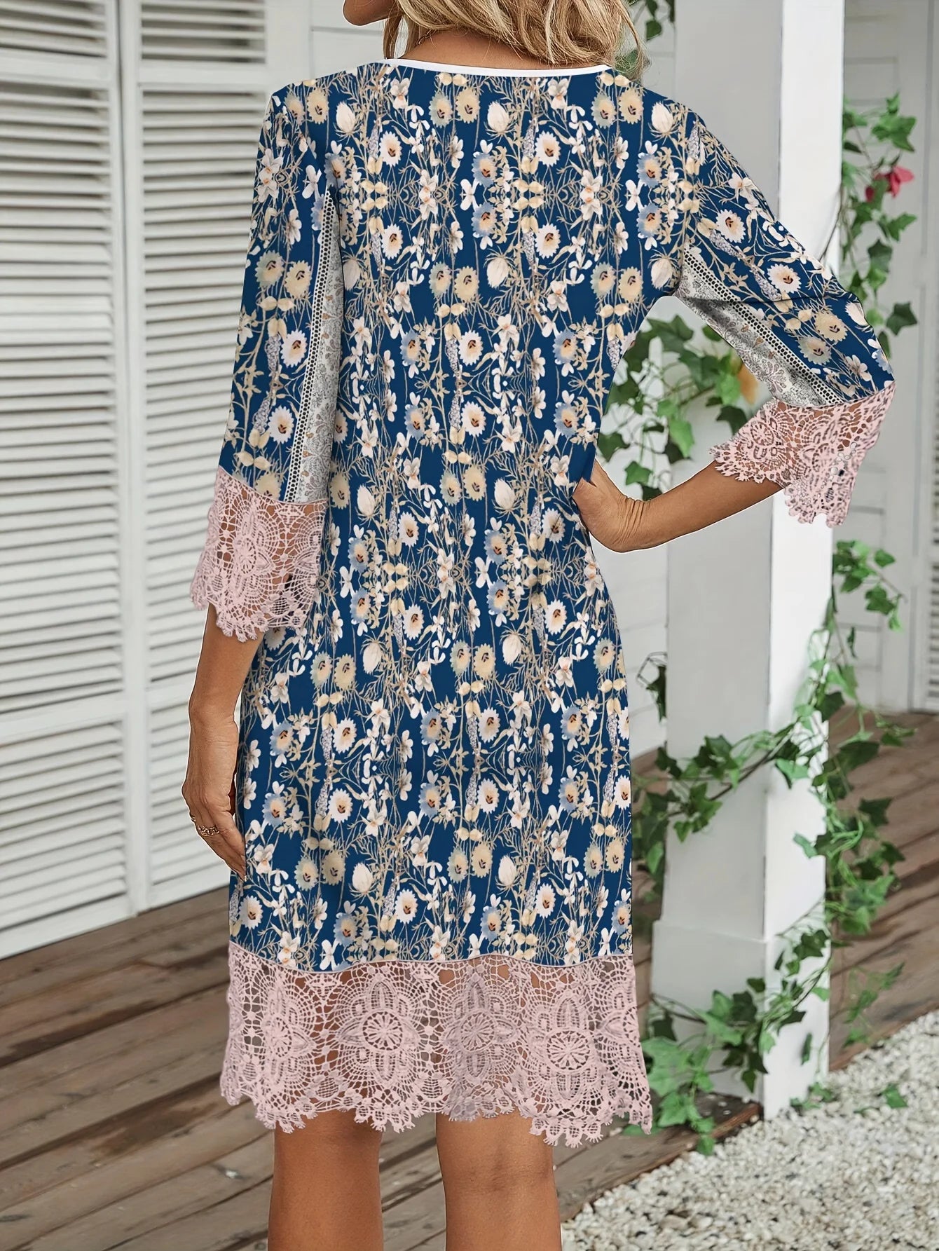 SAIDE™ | S120 DRESS - ELEGANT PRINTED A-LINE KNEE-LENGTH DRESS
