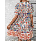 SAIDE™ | S113 DRESS - V-NECK LACE SPLICING BOHEMIAN RESORT DRESS