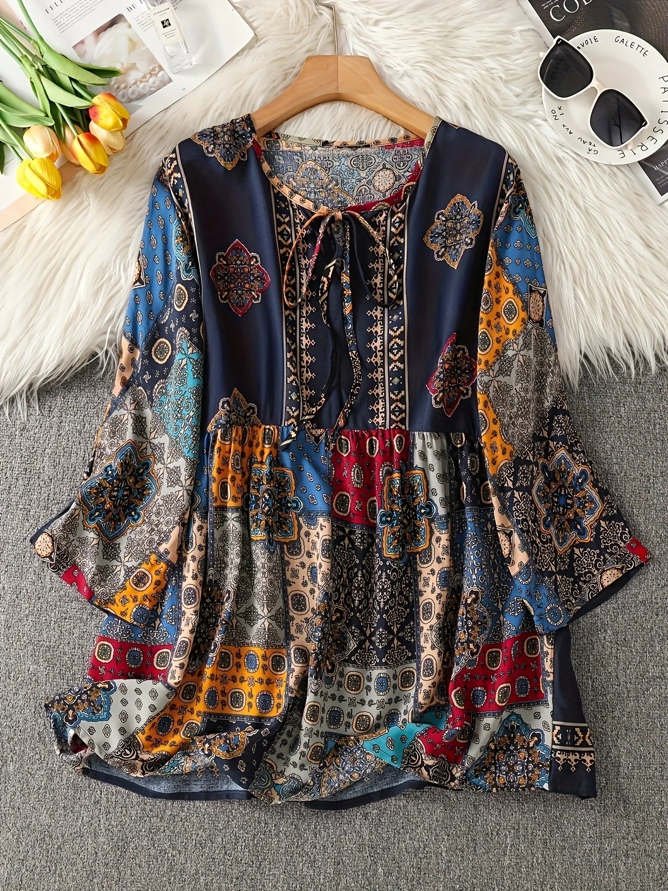 SAIDE™ | S61 TOP - SUMMER BEACH VACATION PRINTED SLEEVELESS TOP