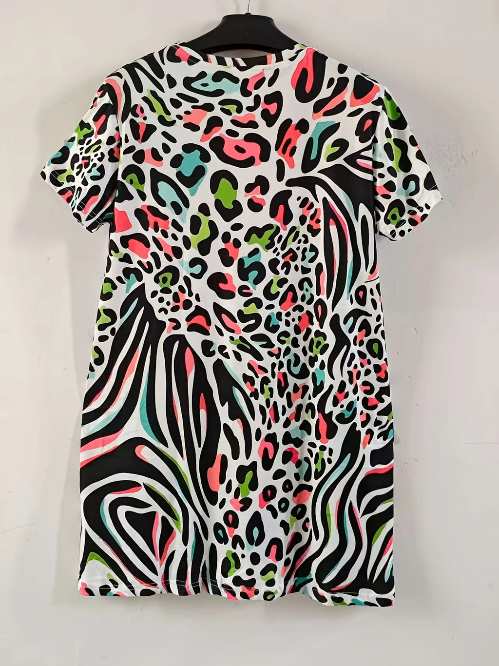 SAIDE™ | S21 DRESS - MIXED ANIMAL PRINT T-SHIRT DRESS