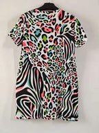 SAIDE™ | S21 DRESS - MIXED ANIMAL PRINT T-SHIRT DRESS