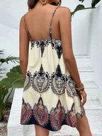 SAIDE™ | S73 DRESS - CASUAL HOLIDAY SEXY BACKLESS PRINT BANDEAU SUSPENDER DRESS