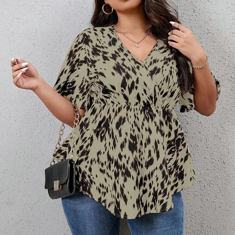 SAIDE™ | S195 TOP - PLUS SIZE CASUAL TOP