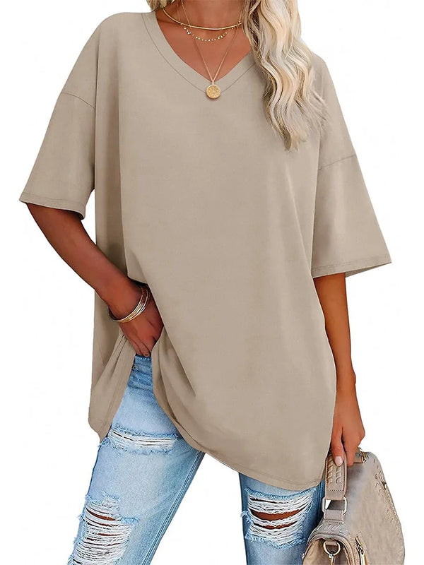 SAIDE™ | S186 TOP - VINTAGE V-NECK LOOSE PULLOVER BLOUSE