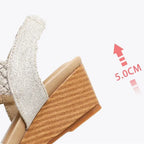 SAIDE™ | S55 SANDALS - ELEGANT LADIES WEAVE ROME WEDGE SANDALS