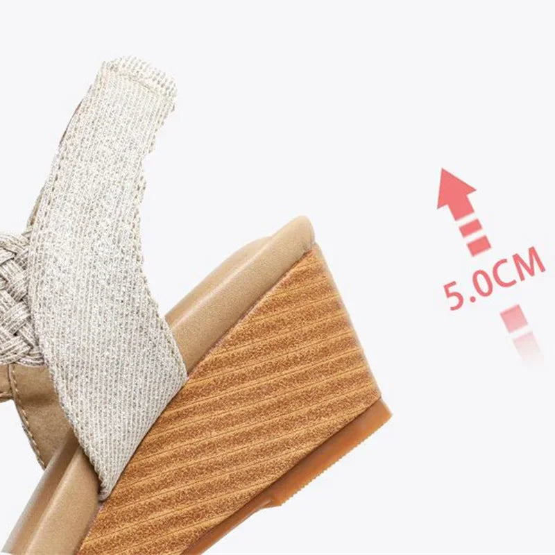 SAIDE™ | S55 SANDALS - ELEGANT LADIES WEAVE ROME WEDGE SANDALS