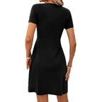 SAIDE™ | S7 DRESS - ELEGANT V-NECK A-LINE DRESS