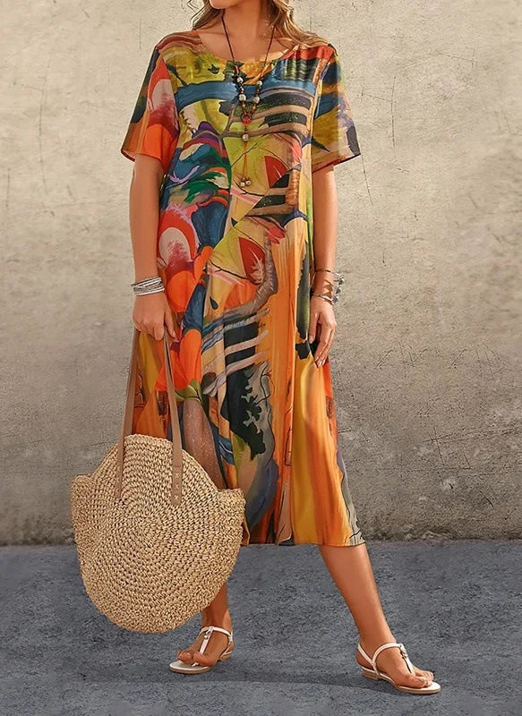 SAIDE™ | S141 DRESS - CASUAL PRINT LOOSE SUMMER DRESS