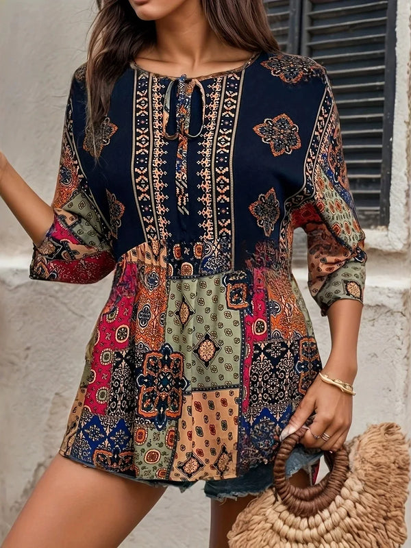 SAIDE™ | S61 TOP - SUMMER BEACH VACATION PRINTED SLEEVELESS TOP
