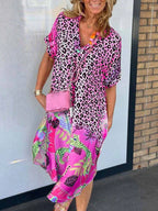 SAIDE™ | S48 DRESS - V-NECK PRINTED LOOSE CASUAL DRESS