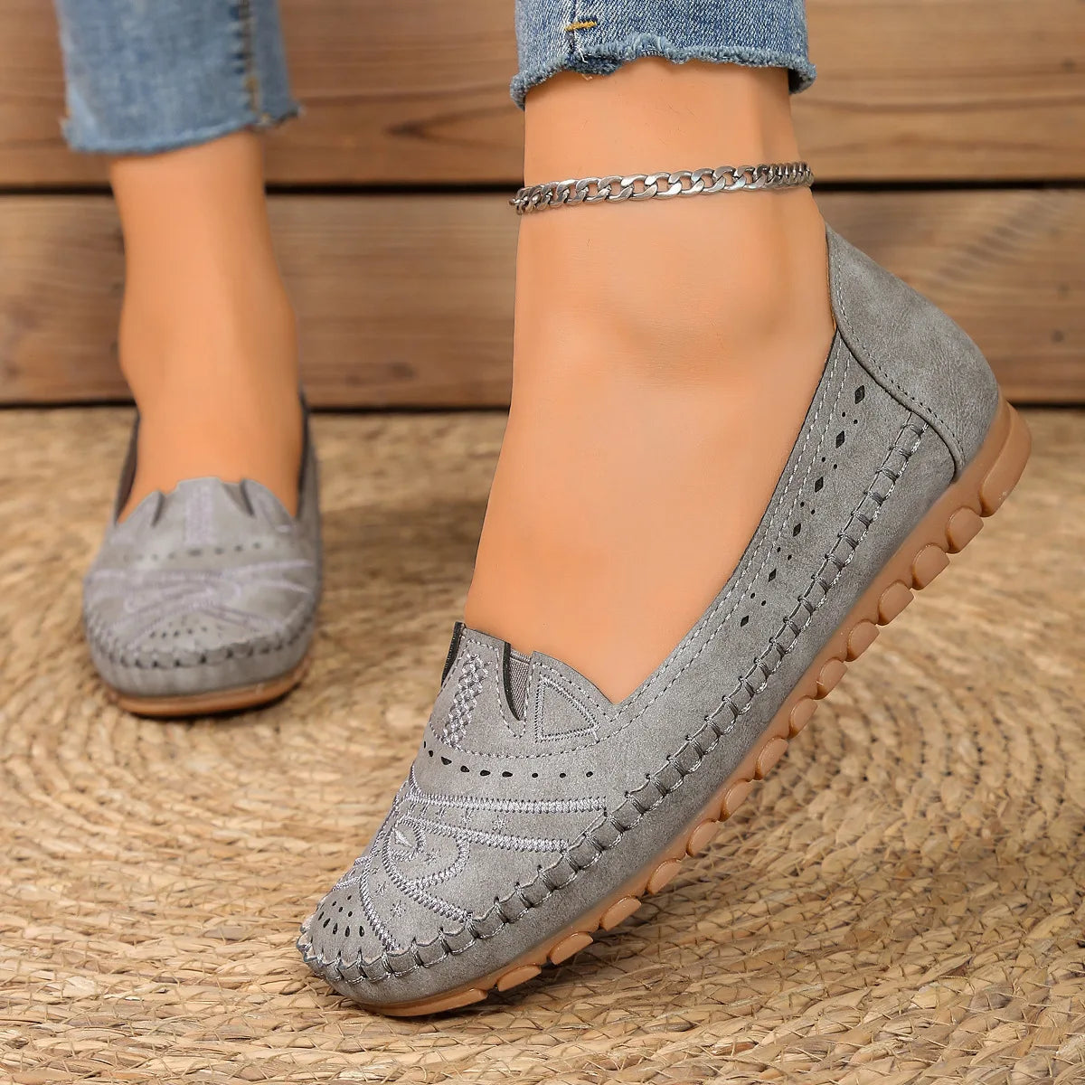SAIDE™ | S104 SHOES - RETRO ROUND TOE SOFT FLAT LOAFERS