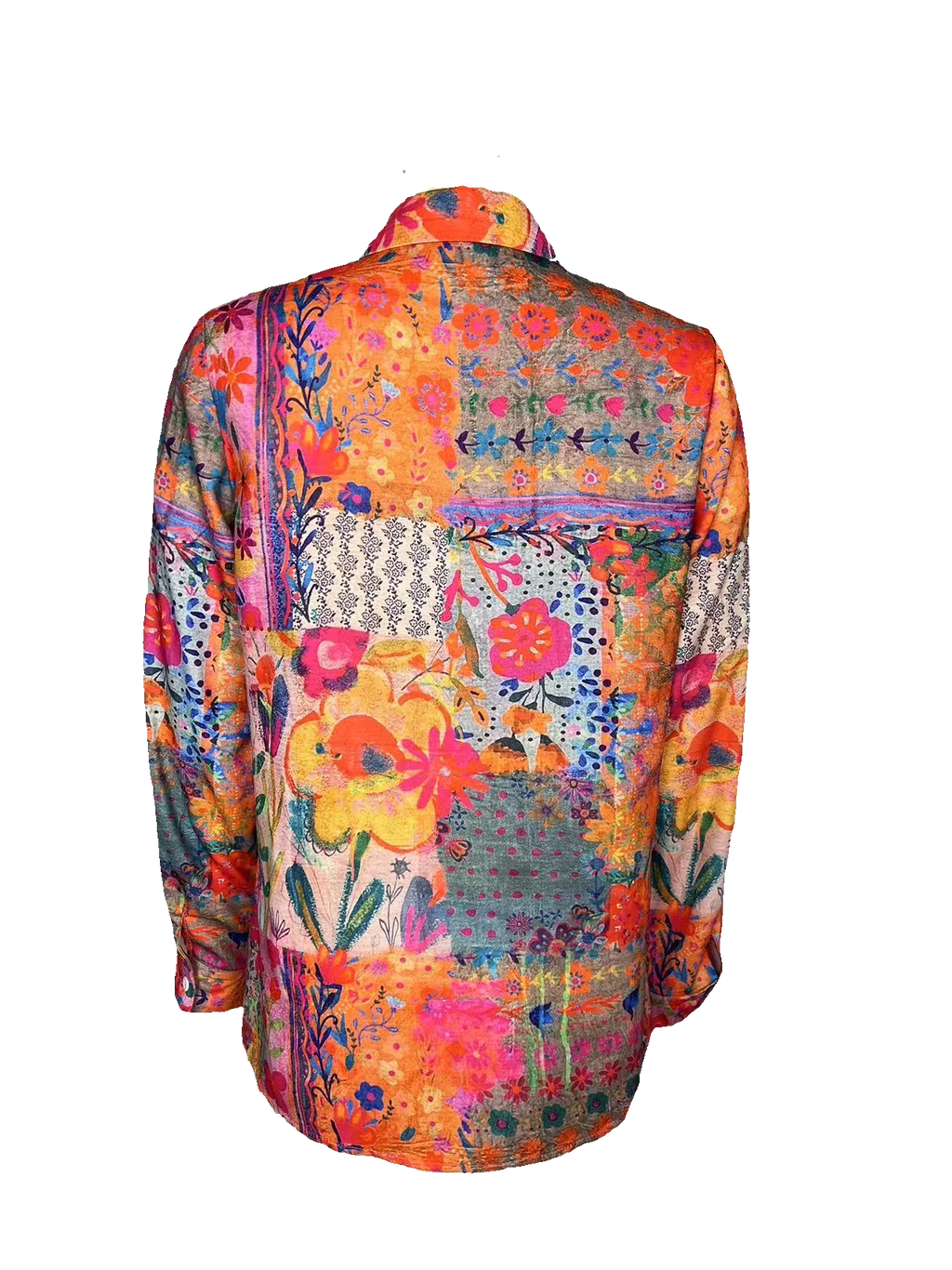 SAIDE™ | S184 TOP - RETRO BOHEMIAN FLORAL LONG SLEEVE CARDIGAN SHIRT