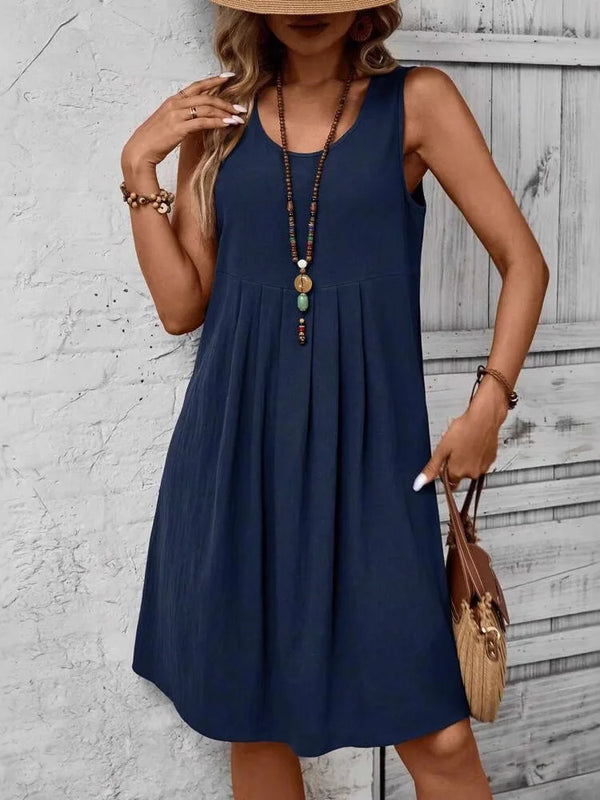 SAIDE™ | S15 DRESS - SLEEVELESS A-LINE MIDI DRESS