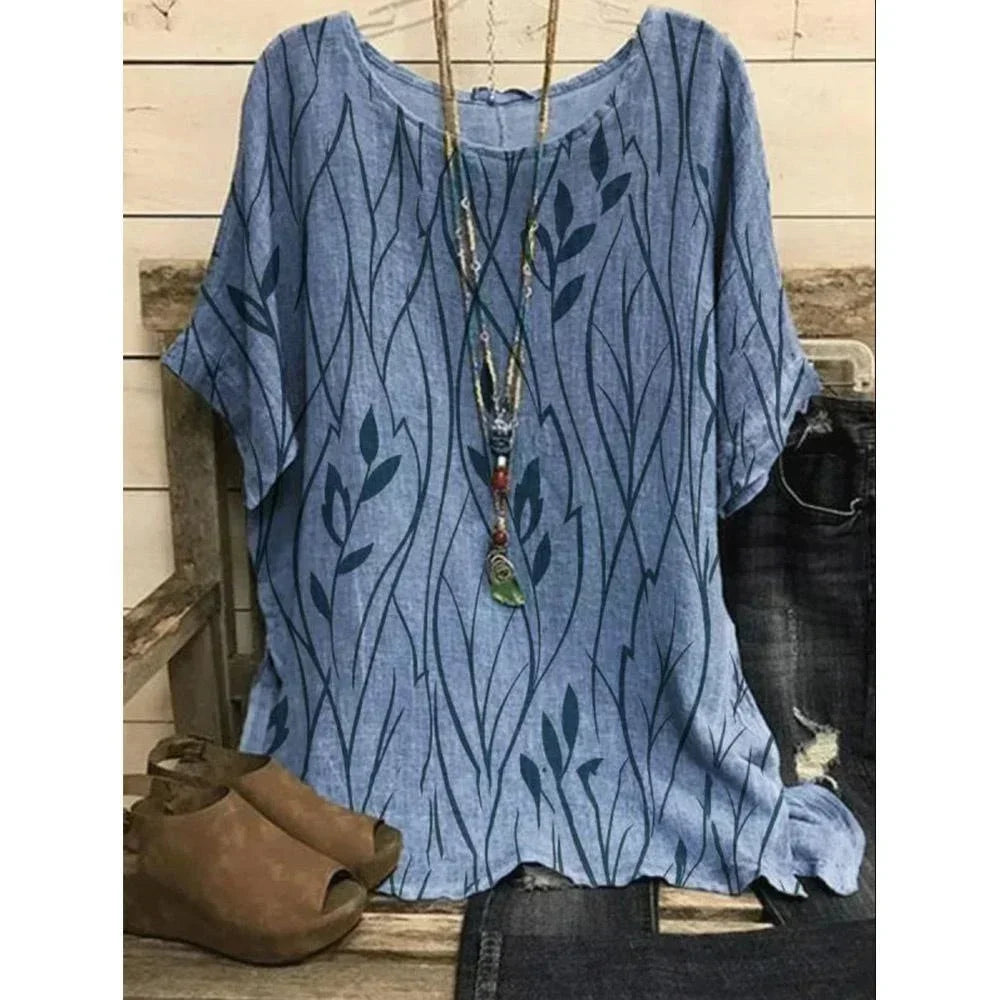 SAIDE™ | S128 BLOUSE - FLORAL PRINT BATWING SLEEVE BLOUSE