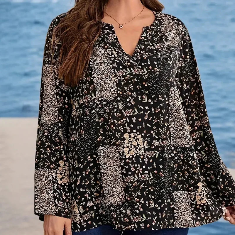 SAIDE™ | S194 TOP - PLUS SIZE CASUAL TOP