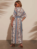 SAIDE™ | S57 DRESS - BOHEMIAN VACATION STYLE PRINTED V-NECK BEACH MAXI DRESS