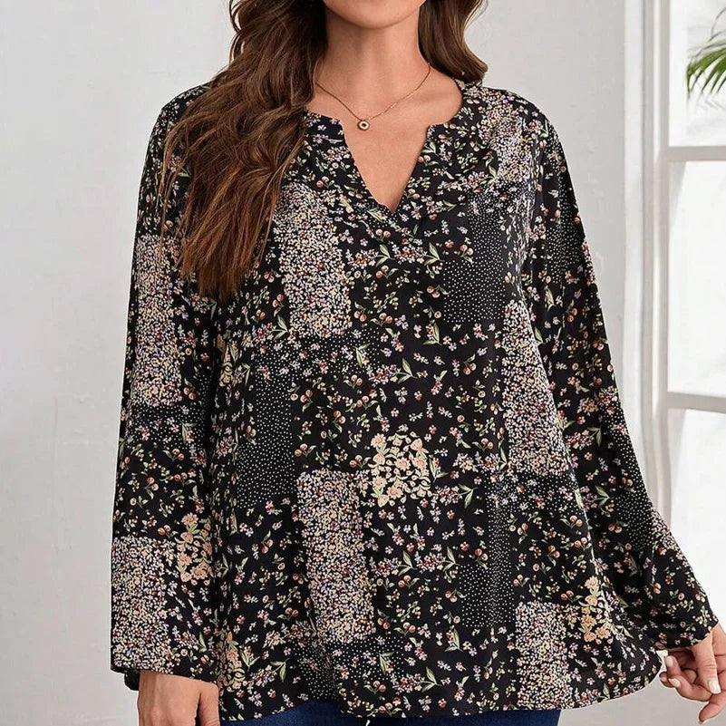 SAIDE™ | S194 TOP - PLUS SIZE CASUAL TOP