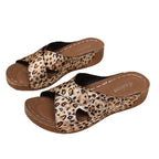 SAIDE™ | S11 SANDALS - LEOPARD PRINT WEDGE SANDALS