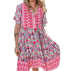 SAIDE™ | S113 DRESS - V-NECK LACE SPLICING BOHEMIAN RESORT DRESS
