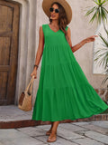 SAIDE™ | S88 DRESS - SUMMER CASUAL V-NECK LOOSE ELEGANT RUFFLES MAXI DRESS